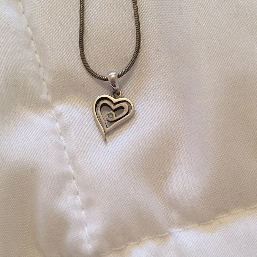 Silver heart necklace